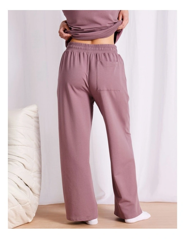 Loungewear French Terry Pant in Mauve image 5
