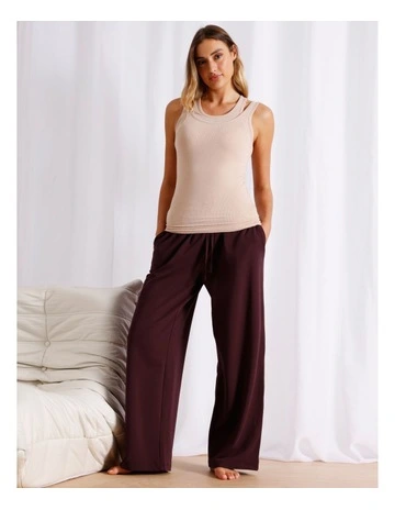Loungewear French Terry Pants in Plum