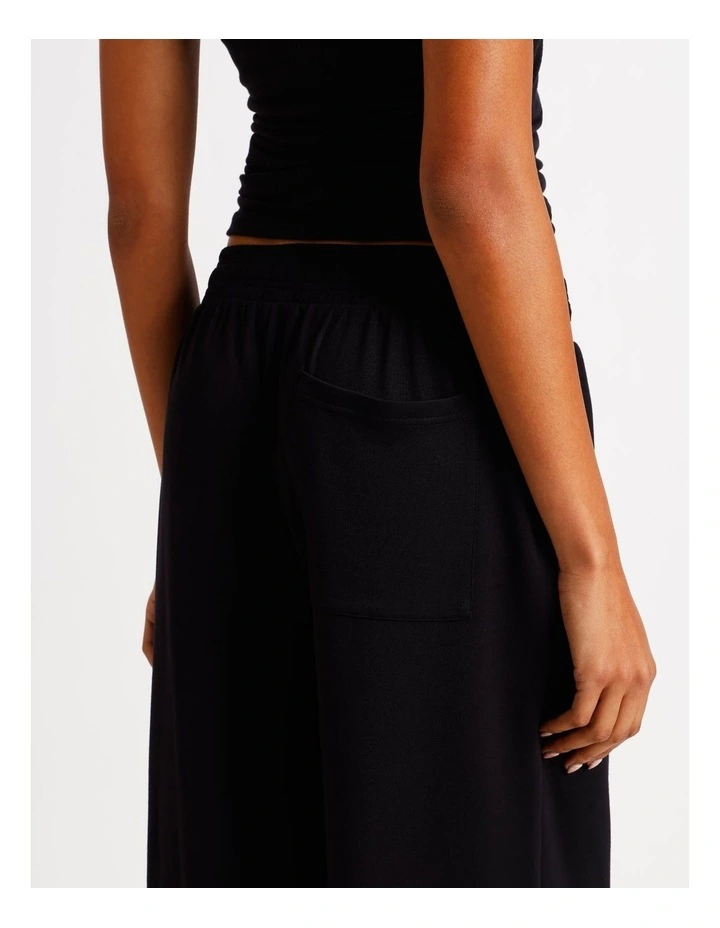 Loungewear Pintuck Scuba Pant in Black image 6