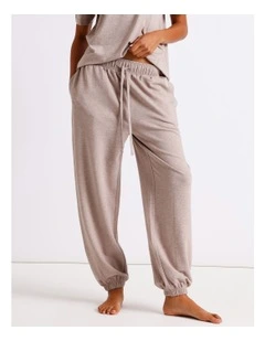 Loungewear Cuffed Sweat Pants in Malt Marle