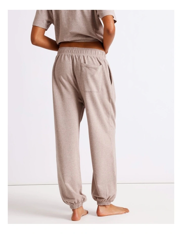 Loungewear Cuffed Sweat Pants in Malt Marle image 5