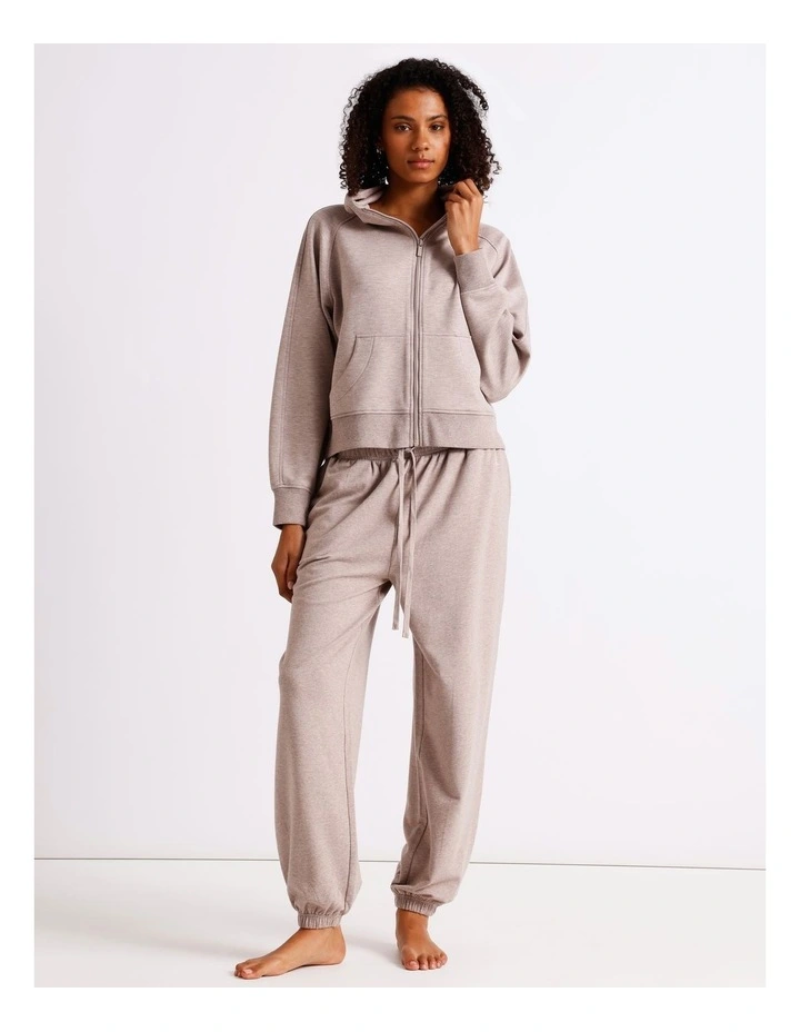 Loungewear Cuffed Sweat Pants in Malt Marle image 6