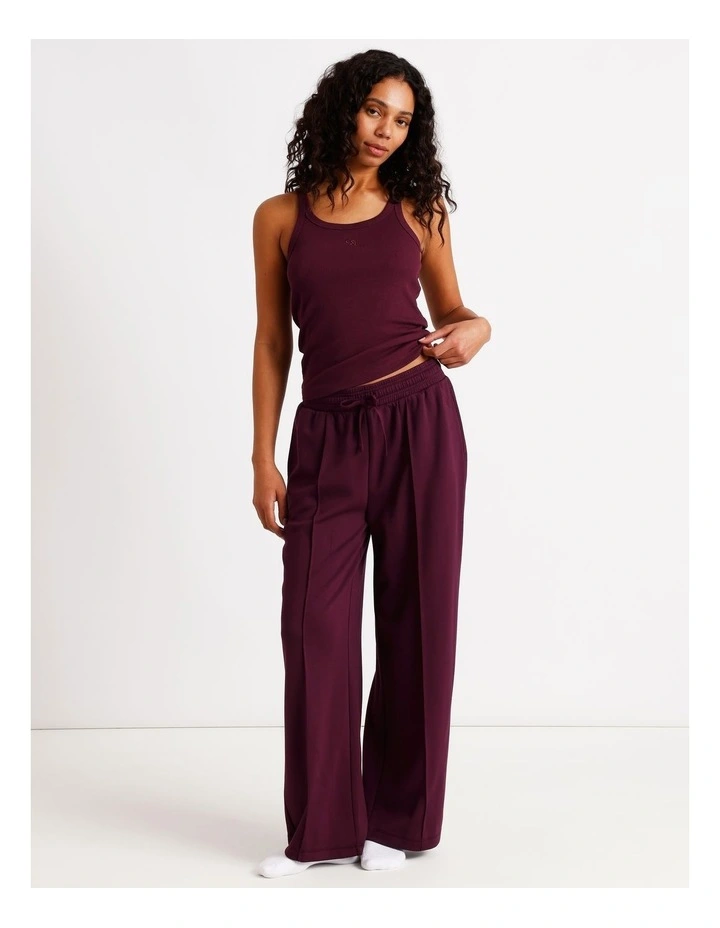 Loungewear Pintuck Scuba Pant in Plum image 1