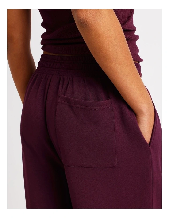 Loungewear Pintuck Scuba Pant in Plum image 5