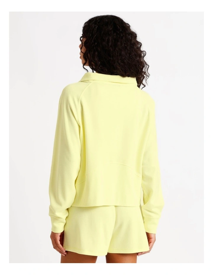 Loungewear Scuba 1/4 Zip Sweat in Light Yellow image 6