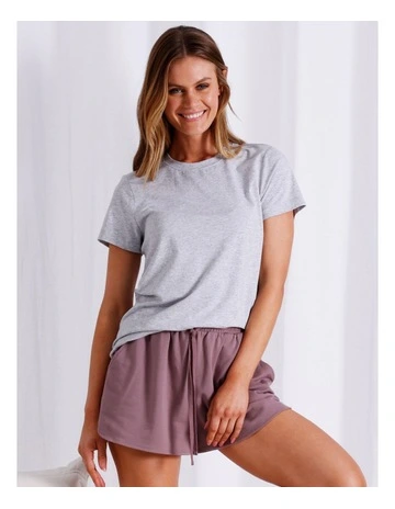 Loungewear Fitted T/Shirt in Grey Marle