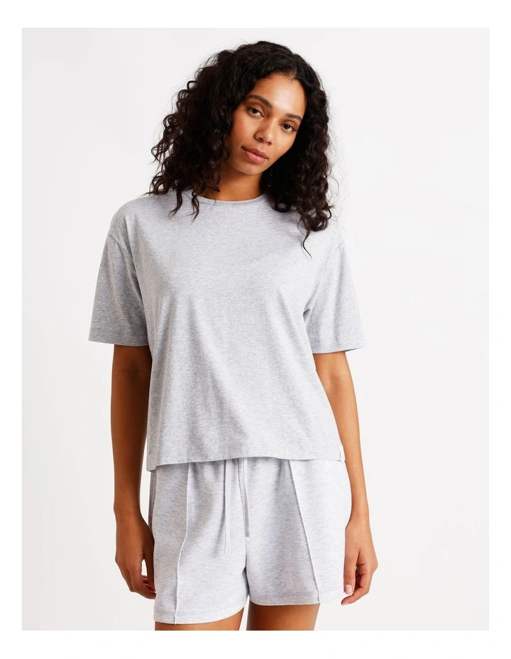 Loungewear Boyfriend Lounge T-Shirt in Grey Marle image 5