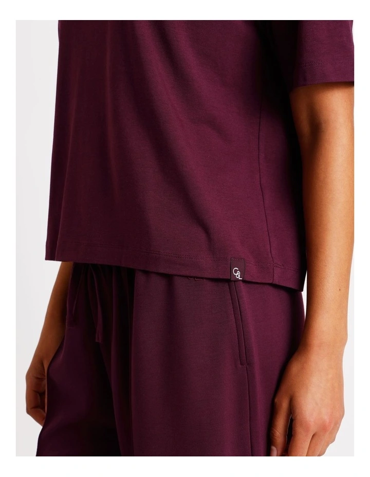 Loungewear Boyfriend Lounge T-Shirt in Plum image 6