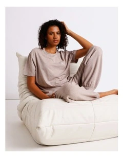 Loungewear Relaxed Boxy T-Shirt in Malt Marle