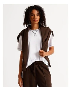 Loungewear Contrast Raglan T-Shirt in White