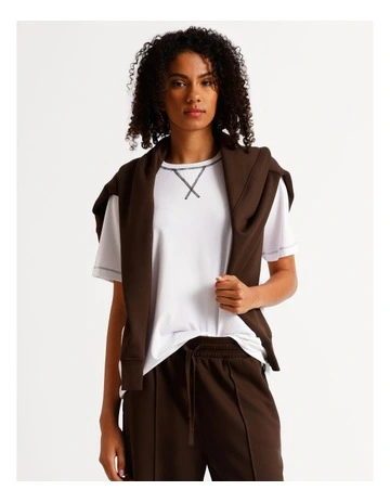 Loungewear Contrast Raglan T-Shirt in White