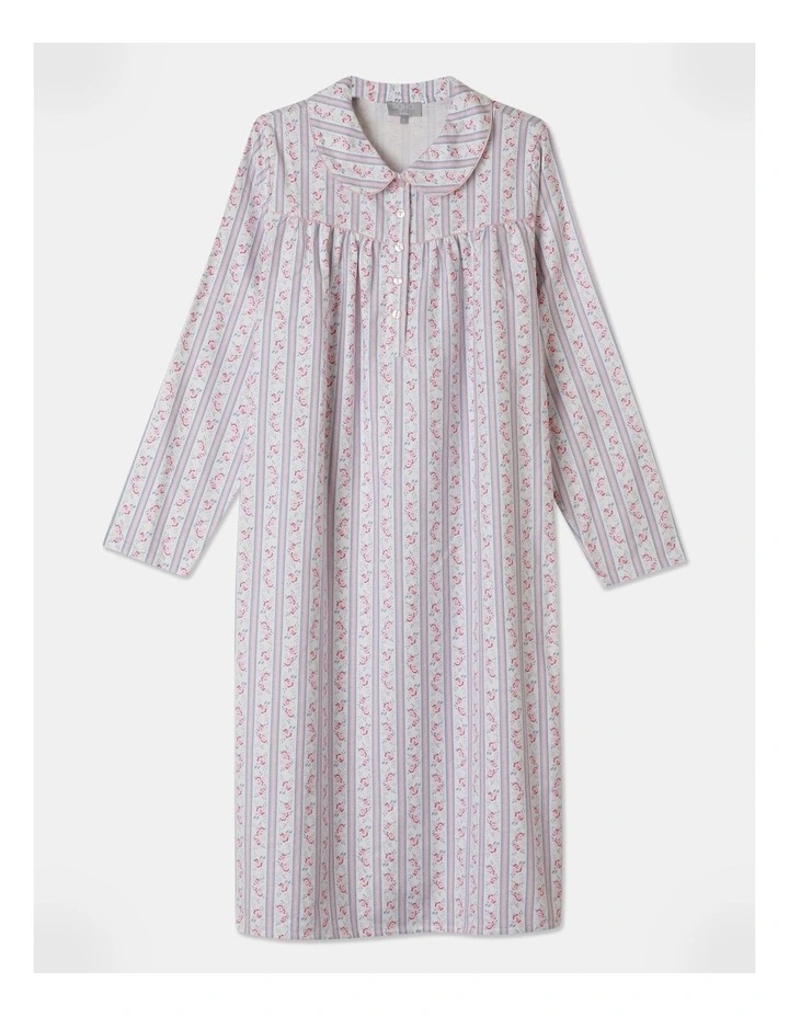 Flannelette Mid-Length Nightie in Assorted image 1