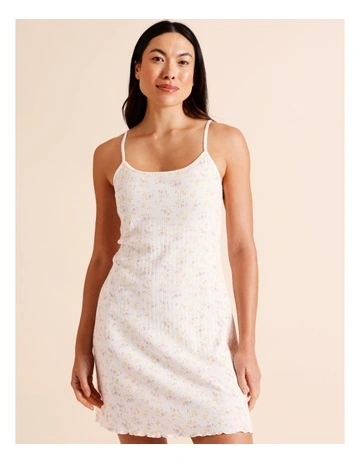 Pointelle Chemise in White