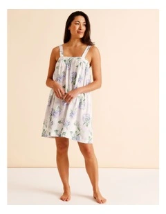 Serene Woven Chemise in Hydrangea Floral Print