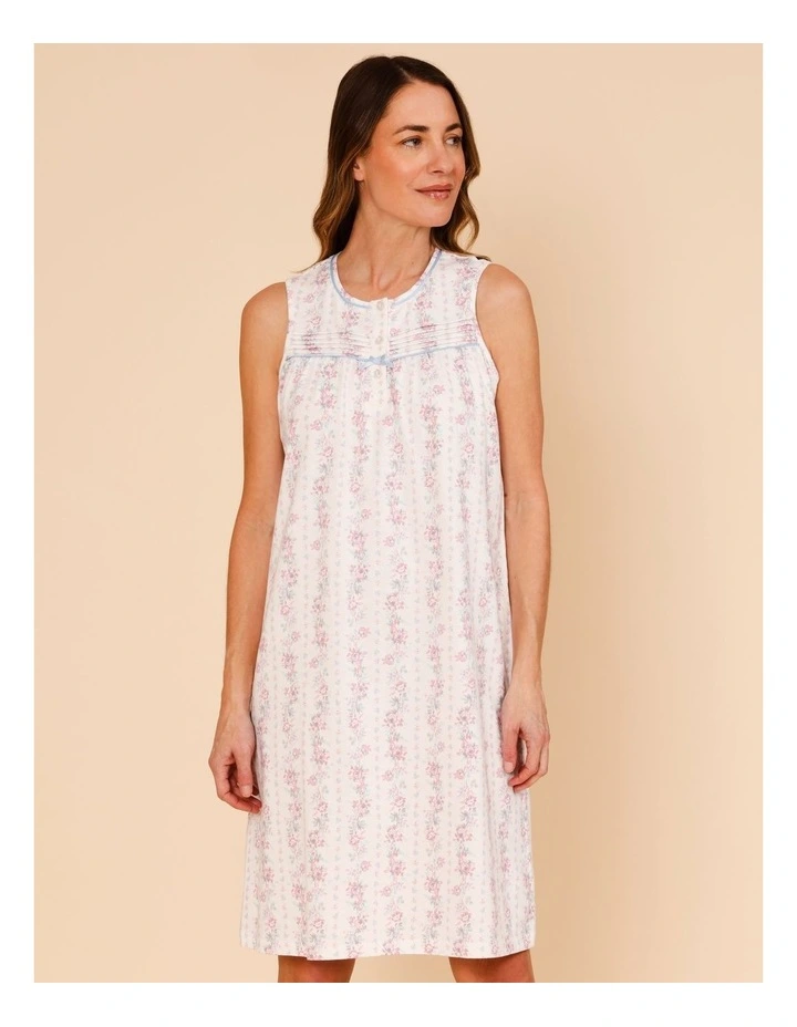 Timeless Knit Sleeveless Nightie in Wallpaper Floral Print image 2