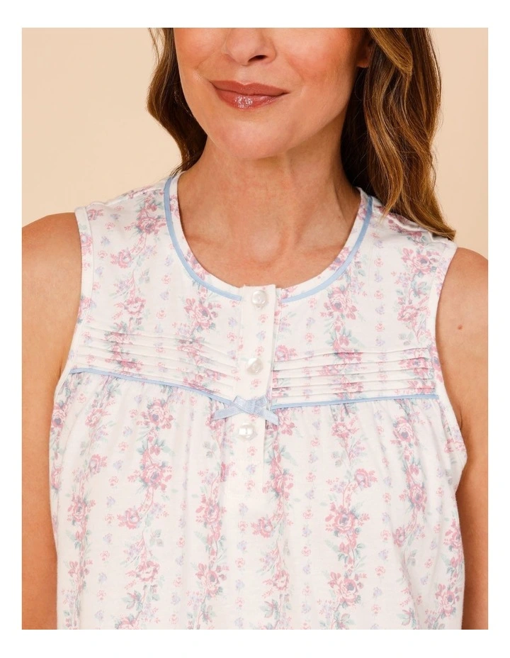 Timeless Knit Sleeveless Nightie in Wallpaper Floral Print image 3