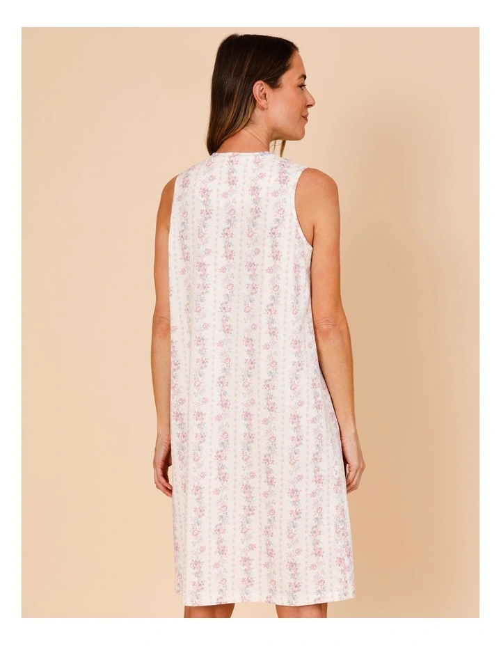 Timeless Knit Sleeveless Nightie in Wallpaper Floral Print image 4