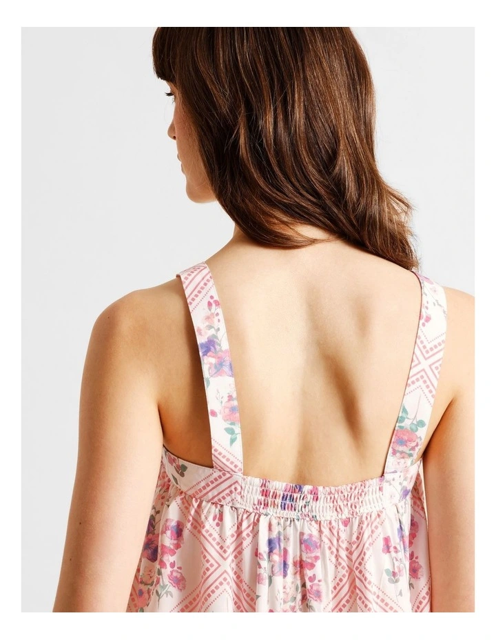 Serene Woven Chemise in Diamond Floral Print image 6