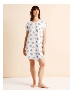 Everyday PVE Short Sleeve Nightie in Seashells Print
