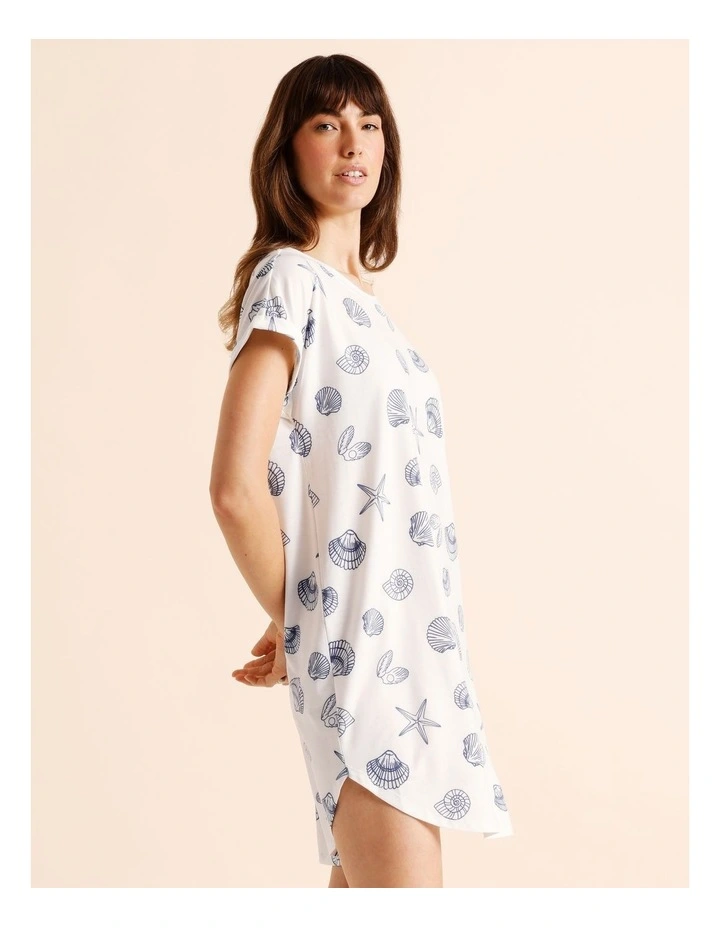 Everyday PVE Short Sleeve Nightie in Seashells Print image 2