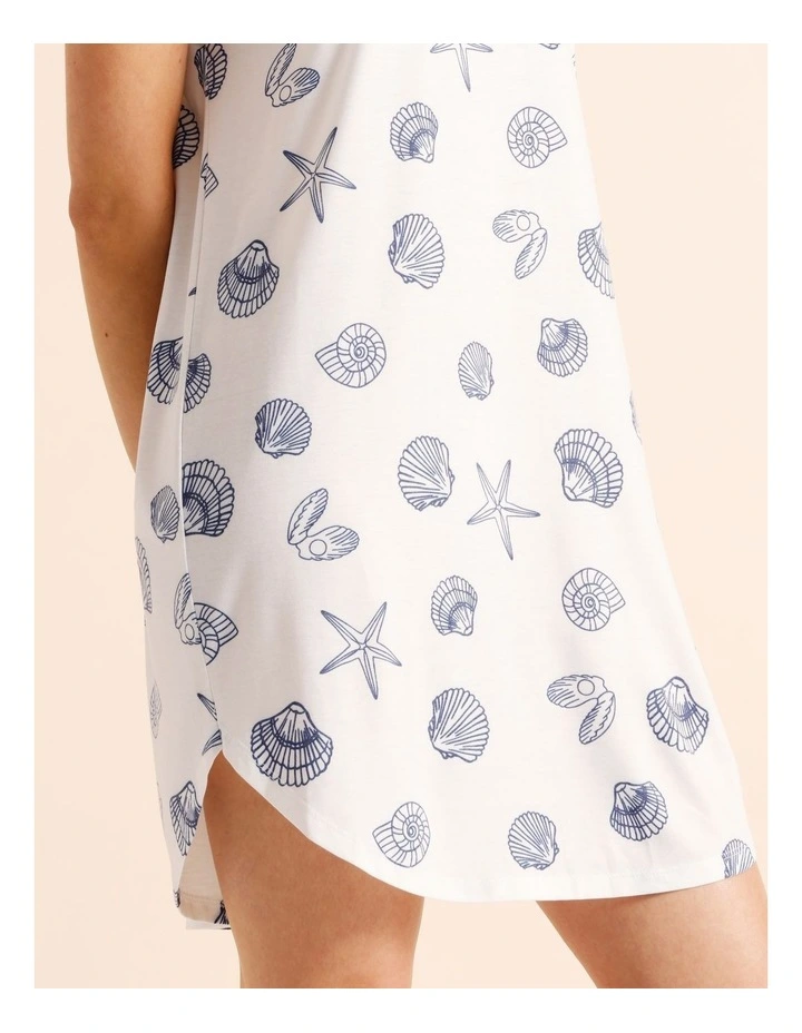 Everyday PVE Short Sleeve Nightie in Seashells Print image 5