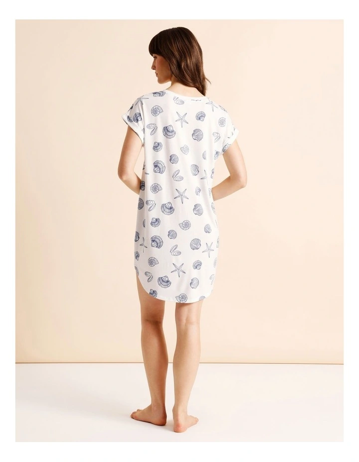 Everyday PVE Short Sleeve Nightie in Seashells Print image 6