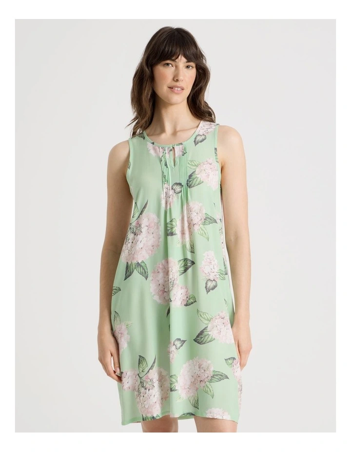 Woven Viscose Nightie in Mint Hydrangea image 1