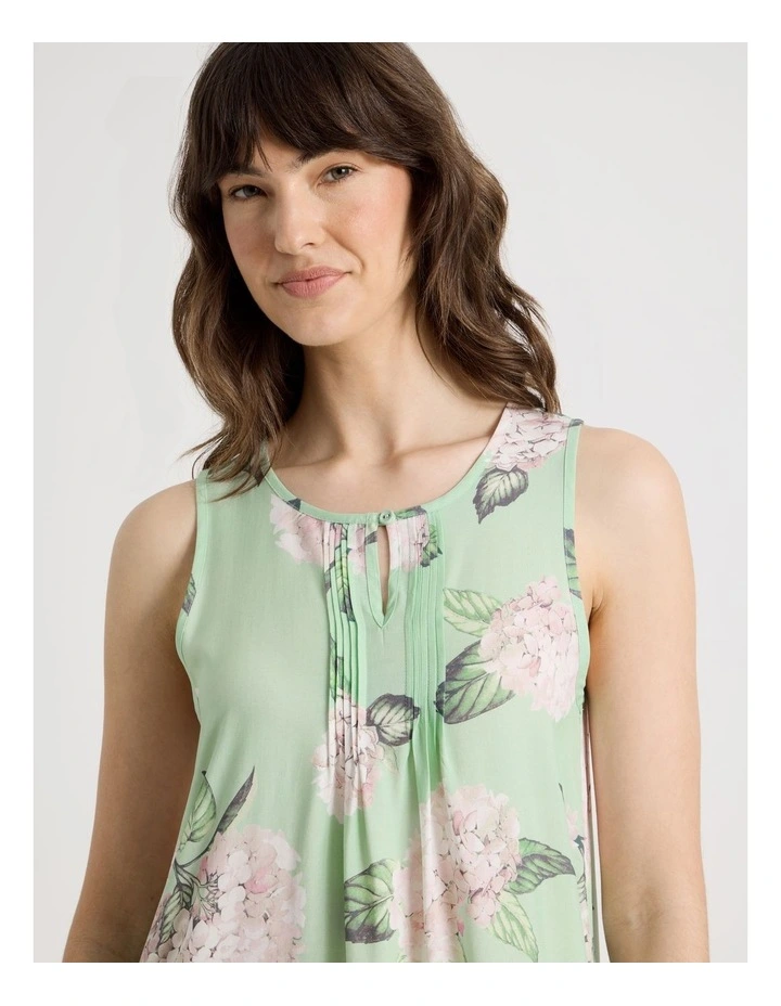 Woven Viscose Nightie in Mint Hydrangea image 3
