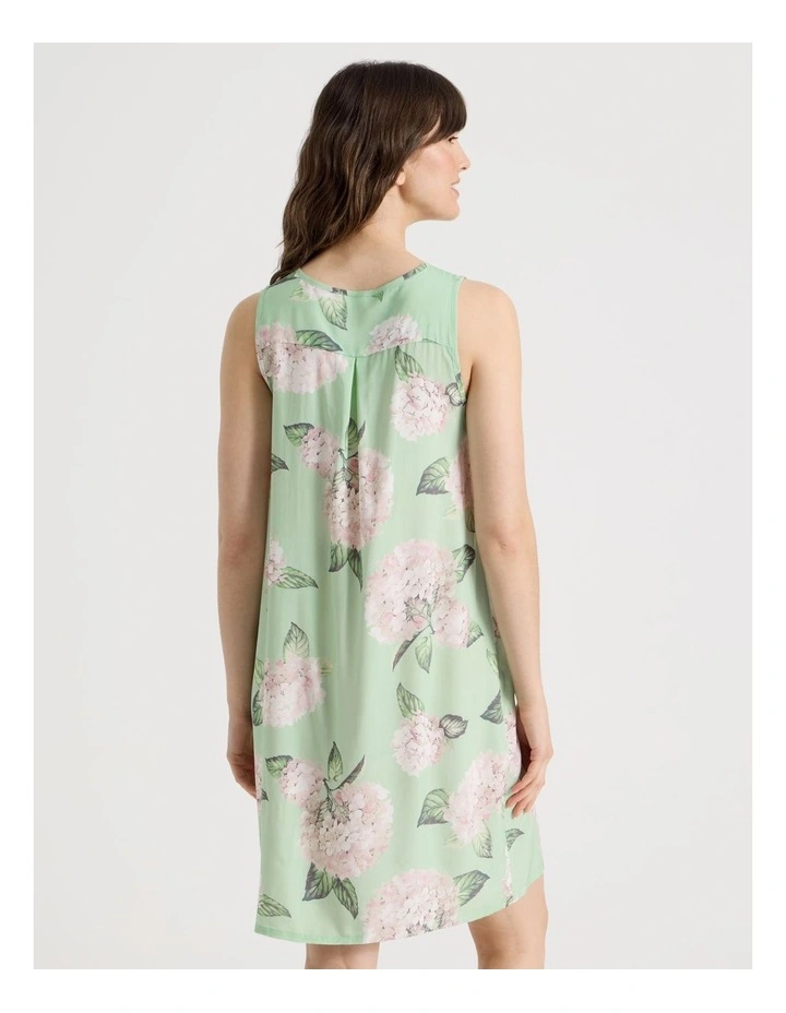 Woven Viscose Nightie in Mint Hydrangea image 5