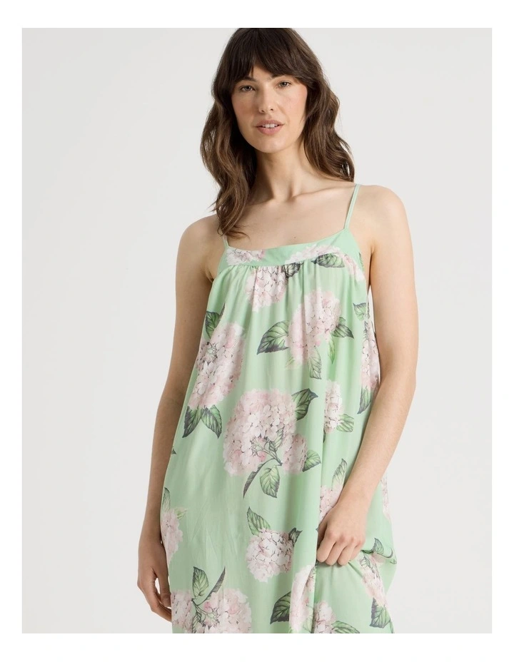 Woven Viscose Chemise in Mint Hydrangea image 2