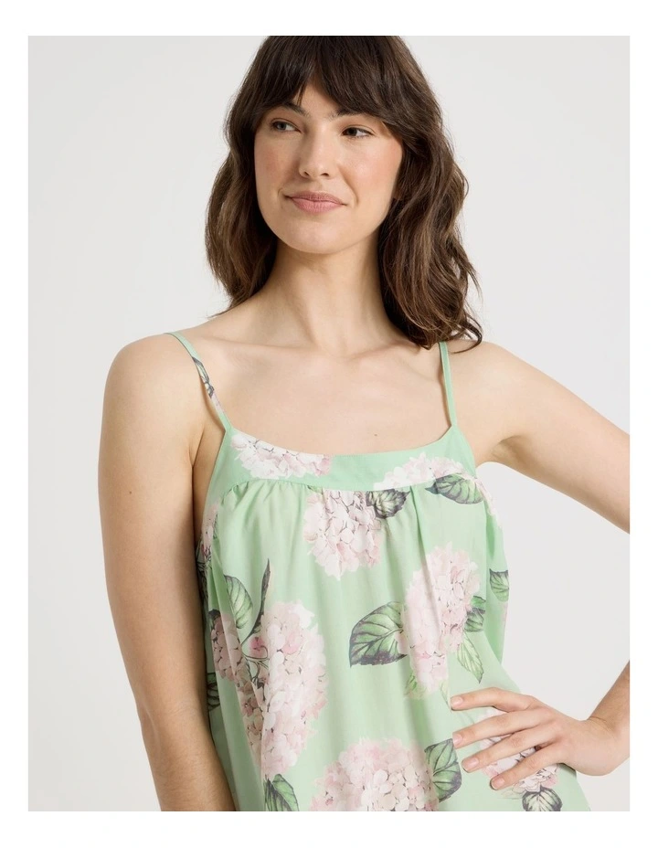 Woven Viscose Chemise in Mint Hydrangea image 3