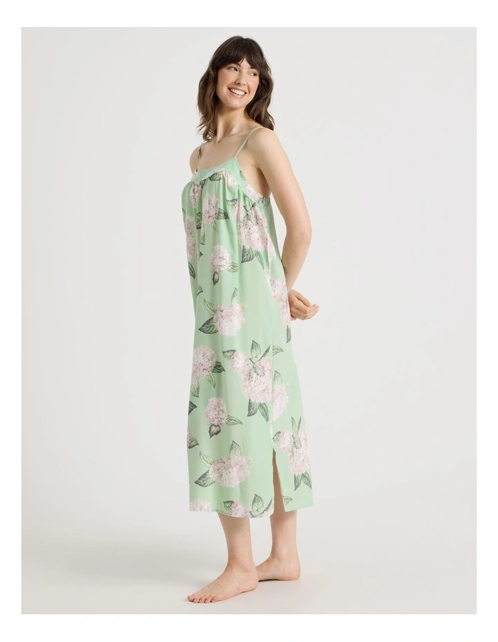 Woven Viscose Chemise in Mint Hydrangea image 4