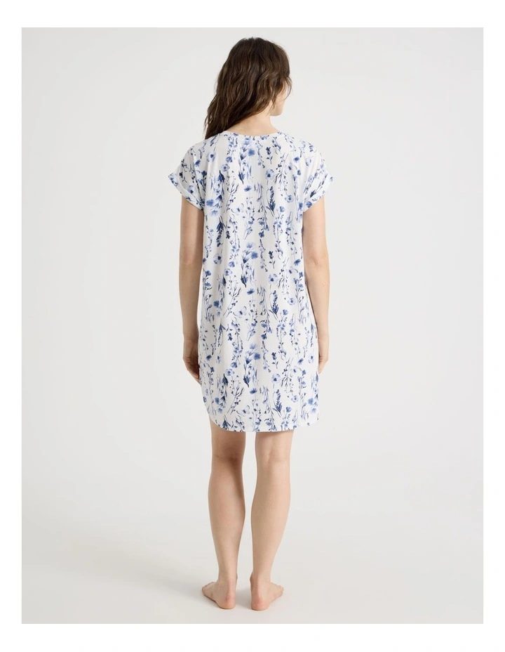 Cuff Nightie in Floating Floral Print image 6