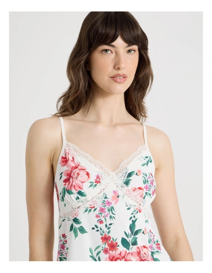 Aurora Slinky Chemise in Painted Floral image 4