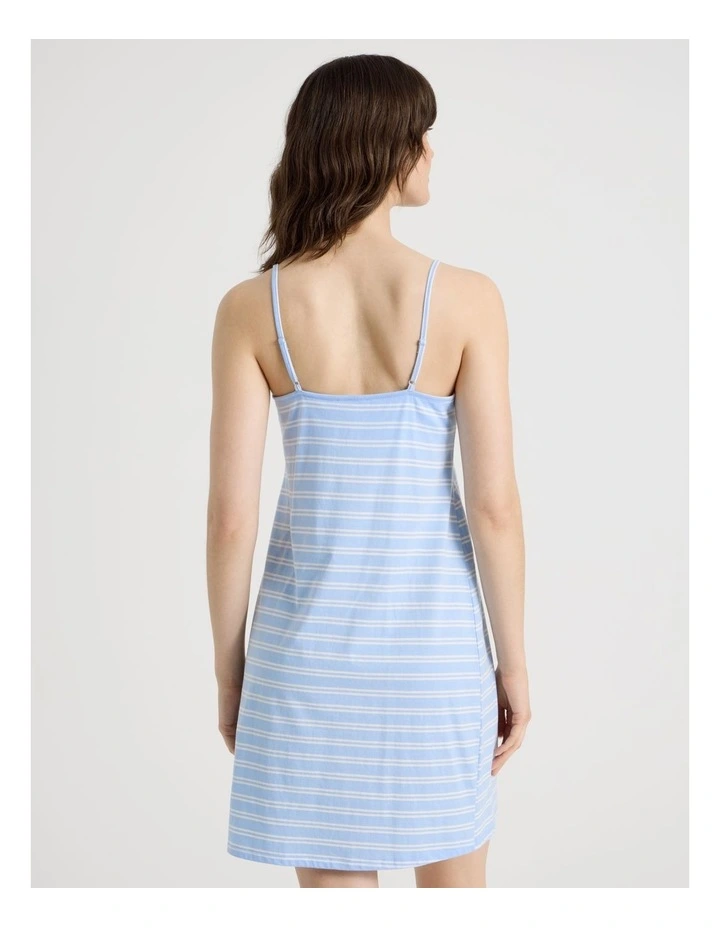 Cotton Jersey Chemise in Blue Stripe image 5