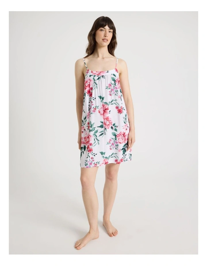 Woven Viscose Chemise in Painted Floral image 2
