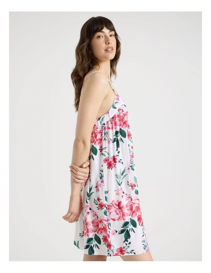 Woven Viscose Chemise in Painted Floral image 3