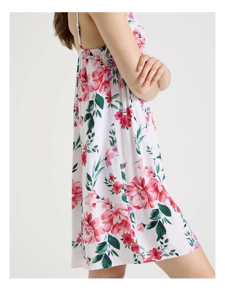 Woven Viscose Chemise in Painted Floral image 4