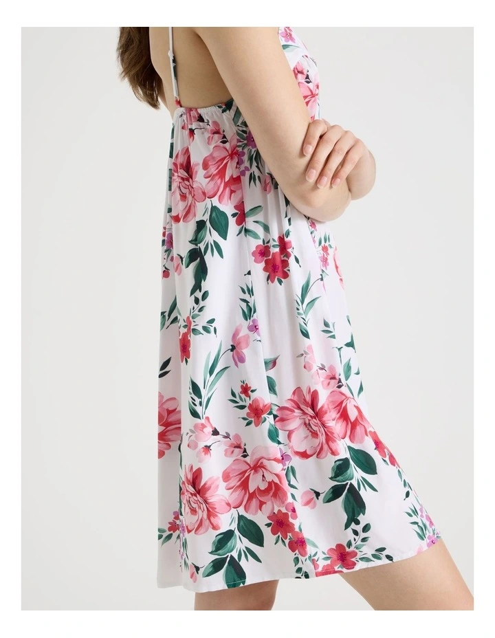Woven Viscose Chemise in Painted Floral image 4