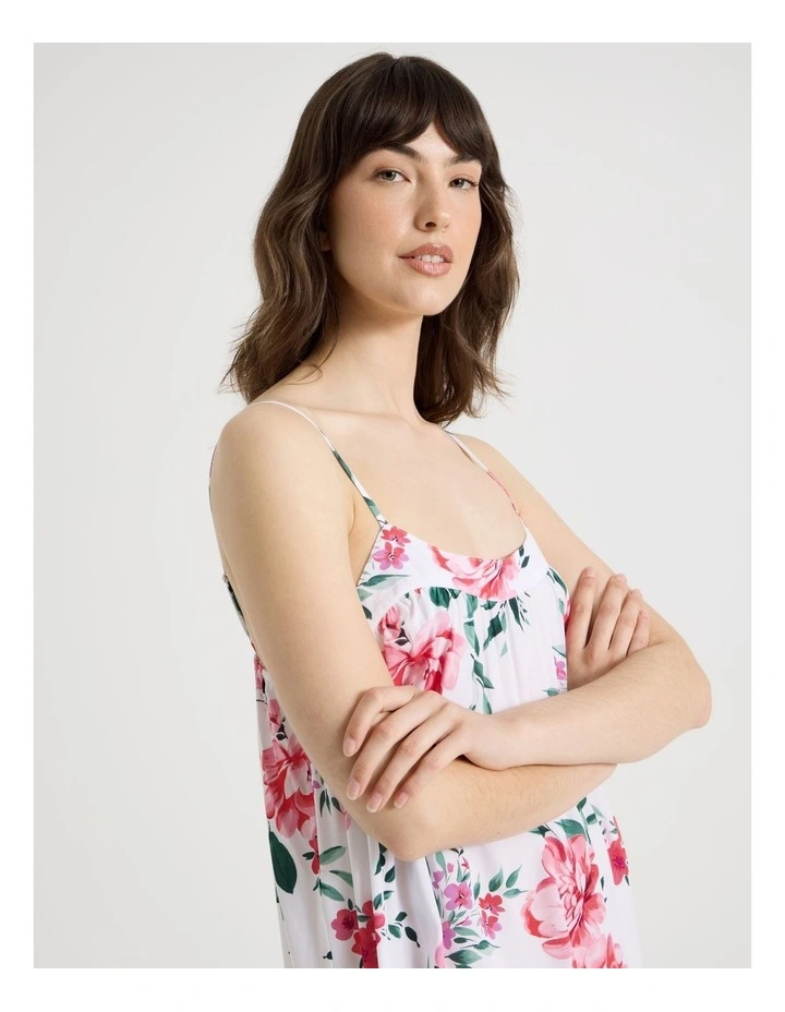 Woven Viscose Chemise in Painted Floral image 5