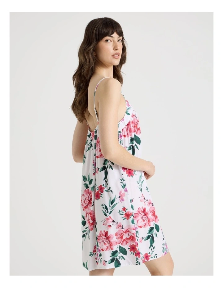 Woven Viscose Chemise in Painted Floral image 6