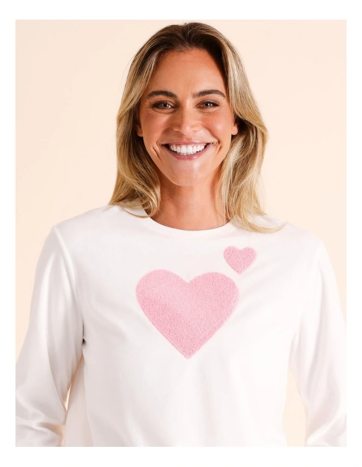 Fleece Pyjama Set in Pink image 3