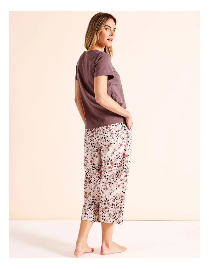 Tableline Knit V-Neck 3/4 PJ Set in Ditsy Floral image 5