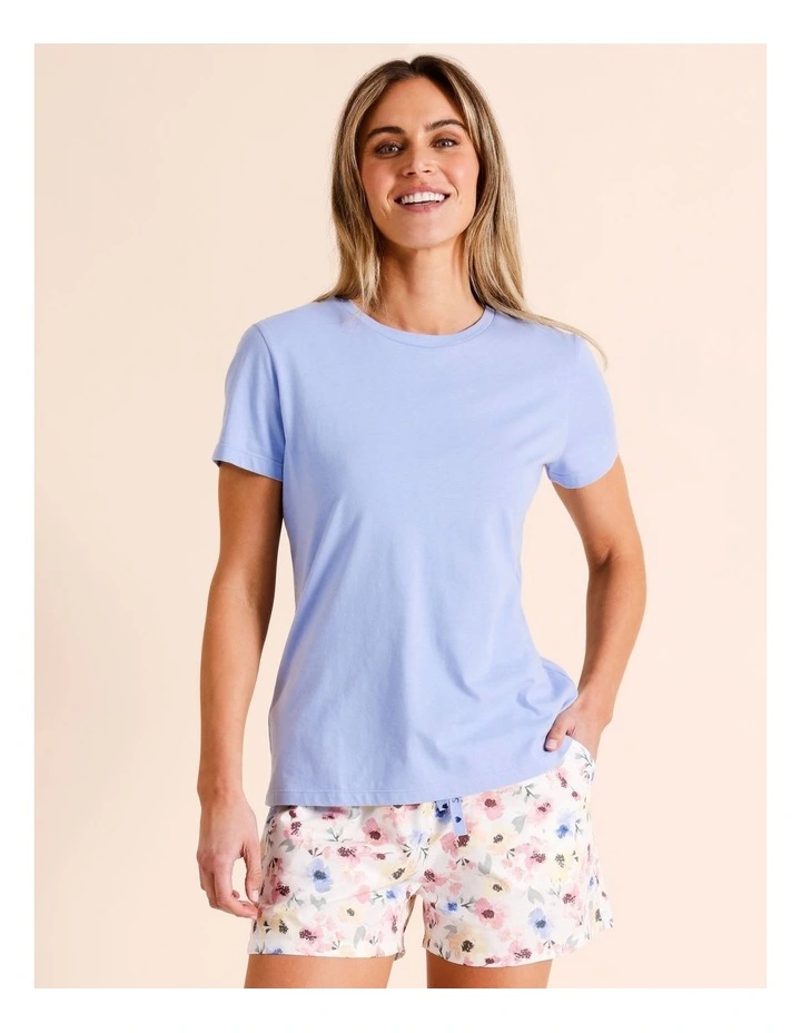 Tableline Knit Short Sleeve PJ Set in Painted Floral image 1