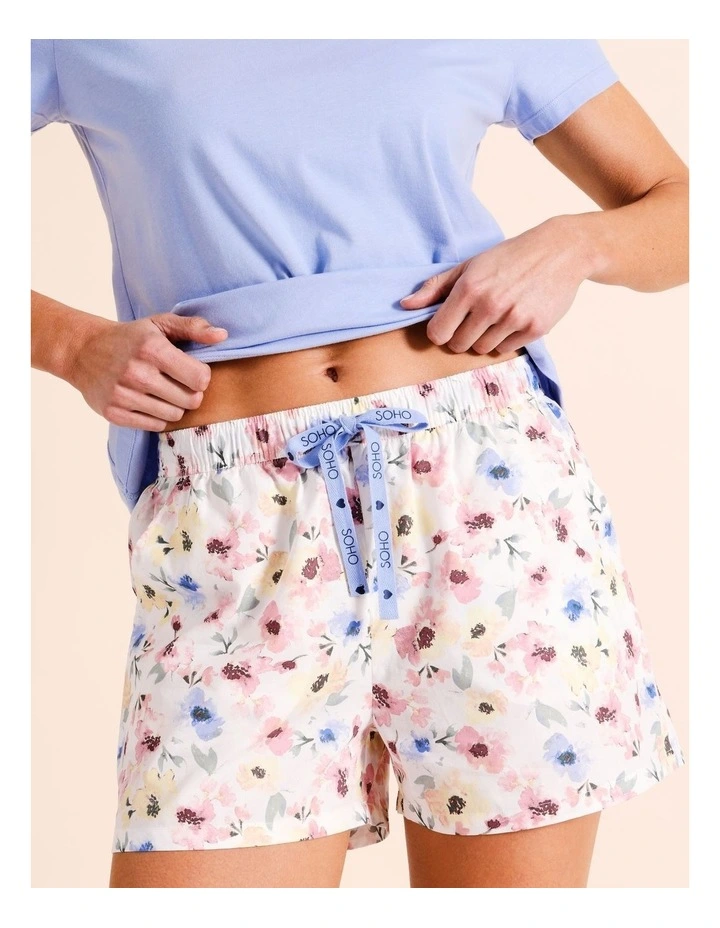 Tableline Knit Short Sleeve PJ Set in Painted Floral image 4