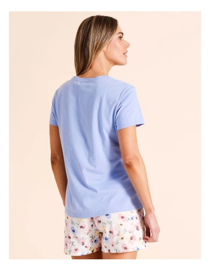 Tableline Knit Short Sleeve PJ Set in Painted Floral image 6