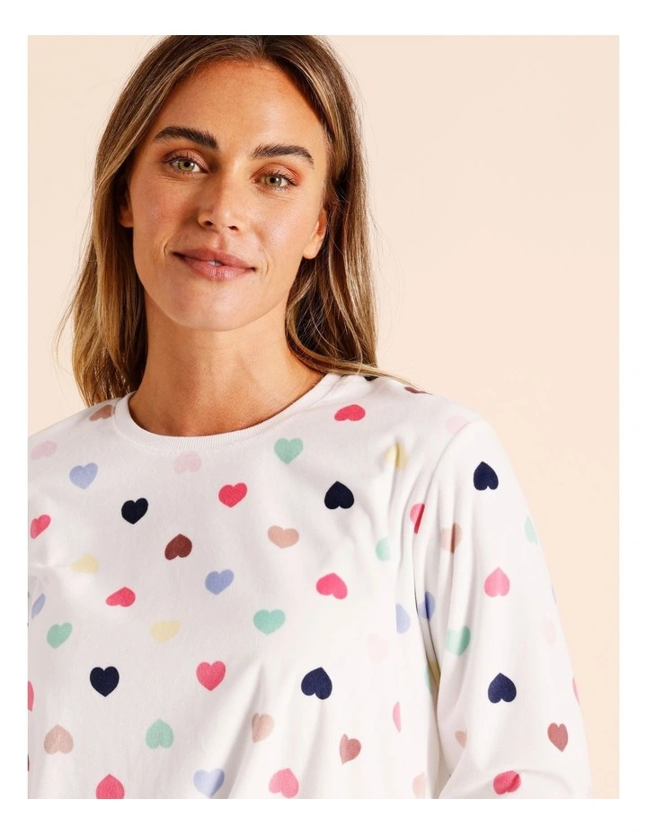 Cosy Fleece PJ Set in Duck Check Print image 4