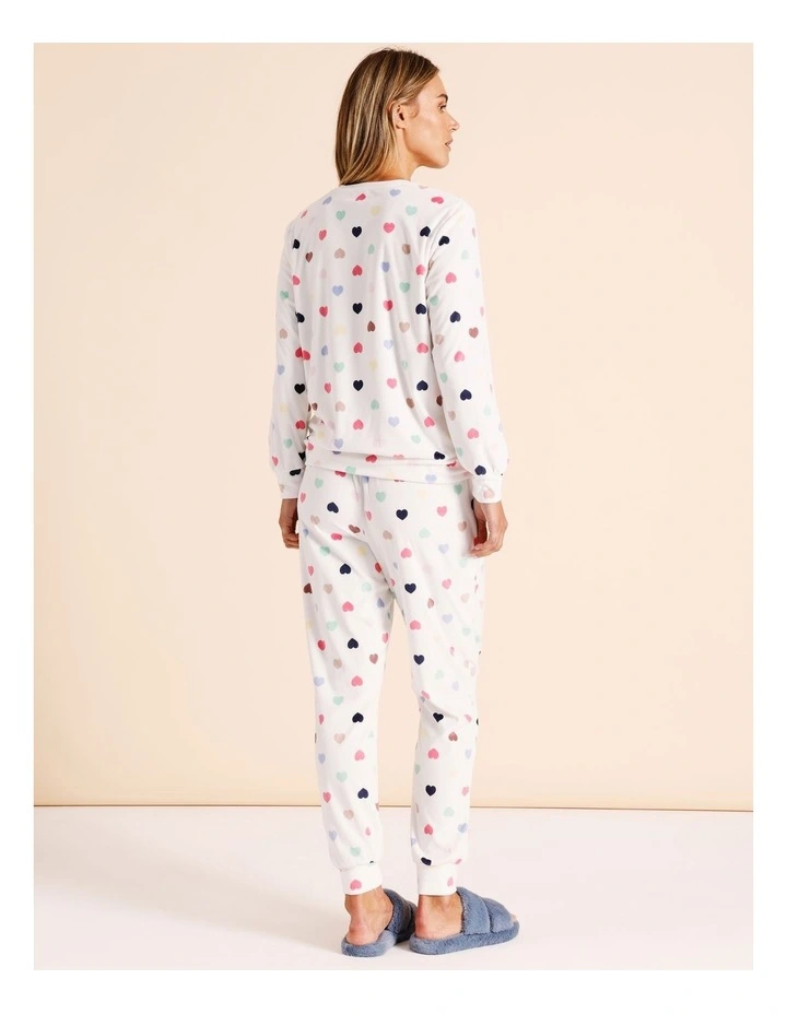 Cosy Fleece PJ Set in Duck Check Print image 6