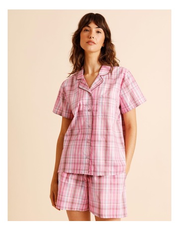 Pink Check Print colour