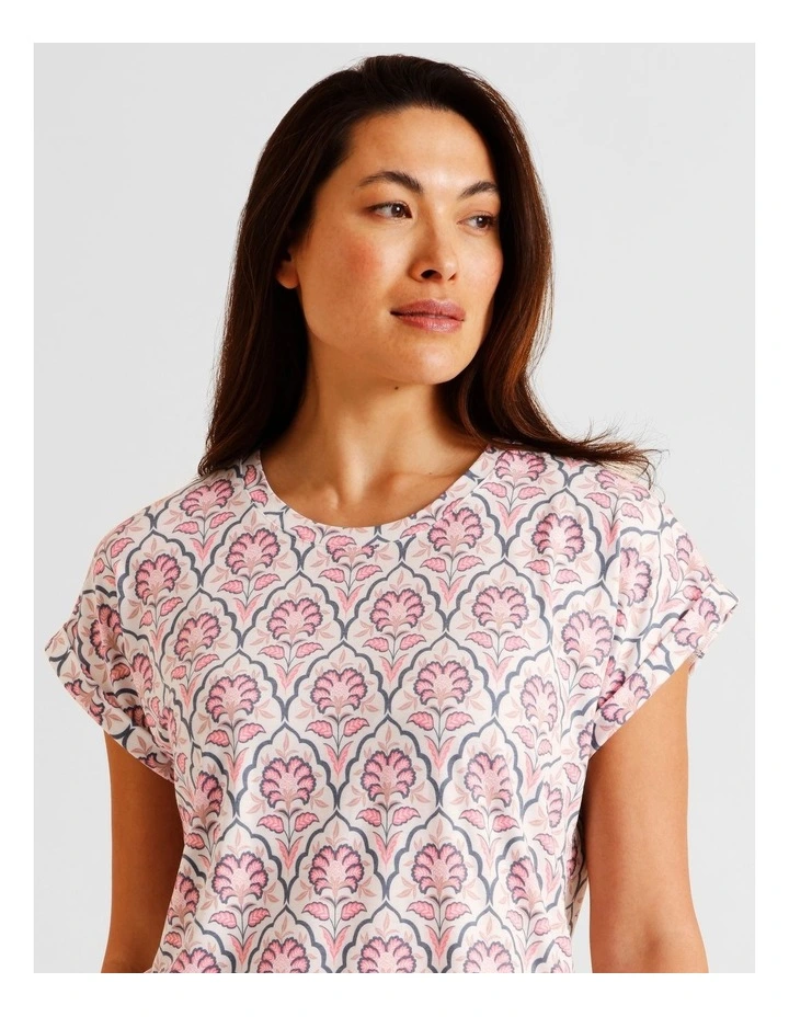 Everyday PVE Short Sleeve Long Pant PJ Set in Wallpaper Print image 7